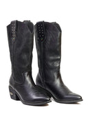 Botas texanas de cuero para mujer San Polos, modelo BTD002, hechas en Colombia.