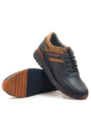 Sneakers de cuero para hombre San Polos 3378 en color Azul Miel con suela blanca y detalles en contraste.