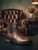 Botas Chelsea de Cuero para Hombre San Polos 3452 Pardo