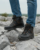 Botas Hiking de Cuero para Hombre San Polos 3369 | Verde Negro