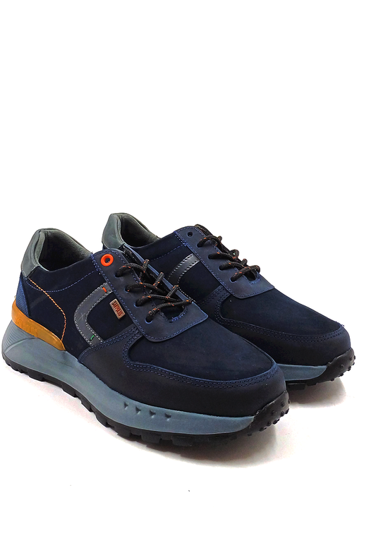 Zapatos San Polos Sneakers Hombre 3684 Nobuk Azul
