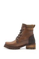 Botas Leñadoras de Cuero para Mujer Coñac y Café | MS2103