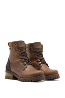 Botas Leñadoras de Cuero para Mujer Coñac y Café | MS2103